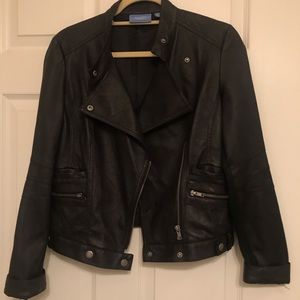 Vera Wang black leather jacket